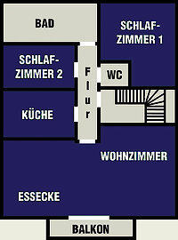 Grundriss Ferienwohnung Sonnenfleckerl